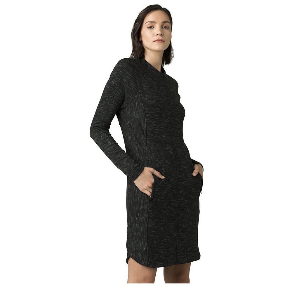 prAna Sandri Women Dress‎ Athleisure Sporty Chic Black Gray Size Small Pockets